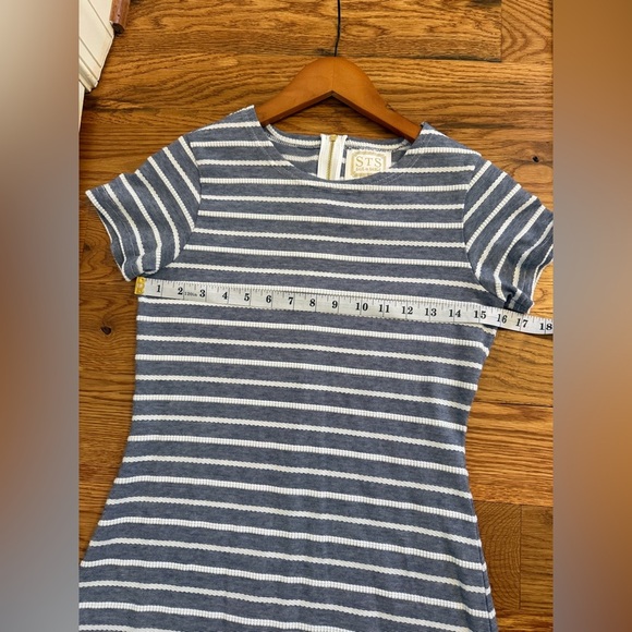 STS Sail To Sable Shift Dress XS Short Sleeve Striped - Picture 8 of 9